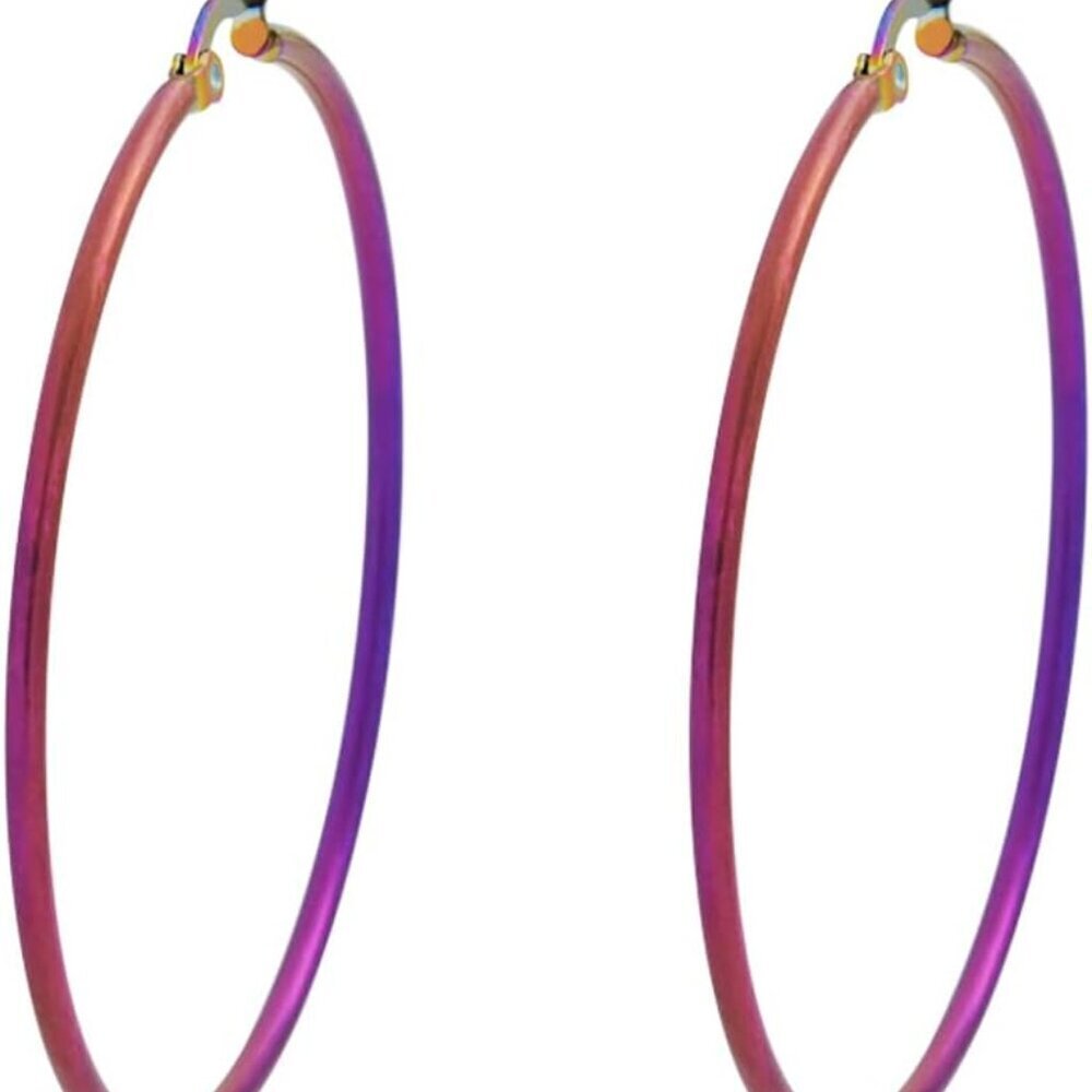 Rounded Hoops Earrings 20mm-60mm Diameter